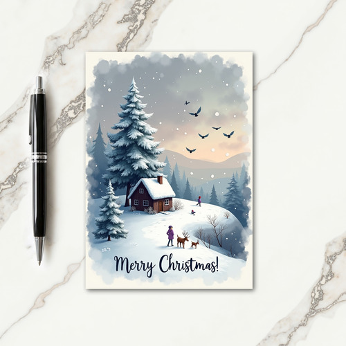 Deer Friends Christmas Card