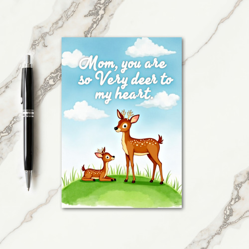 Deer Mom Very Sweet Message Card