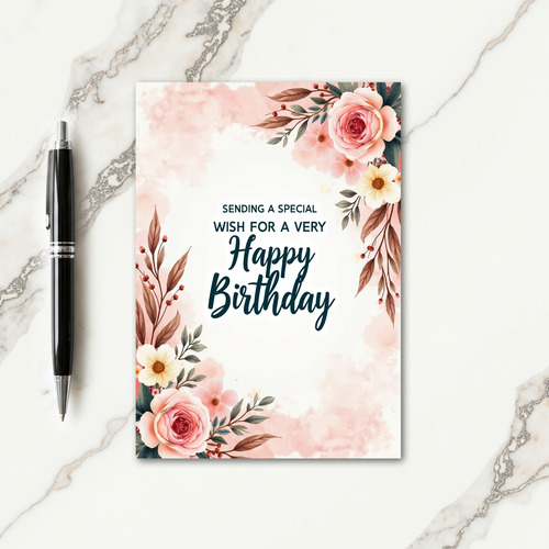 Delicate Birthday Card