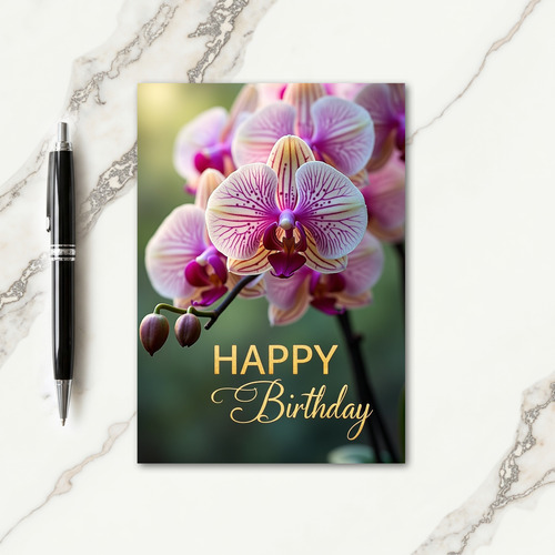 Delicate Birthday Rose Lavender Card