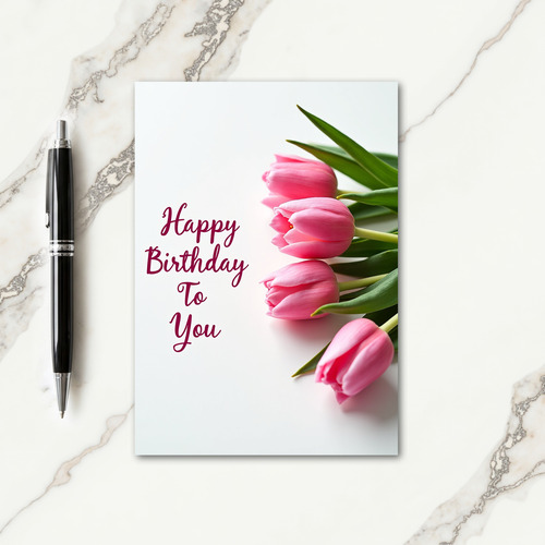 Delicate Bud Birthday Card