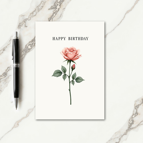 Delicate Floral Birthday Card
