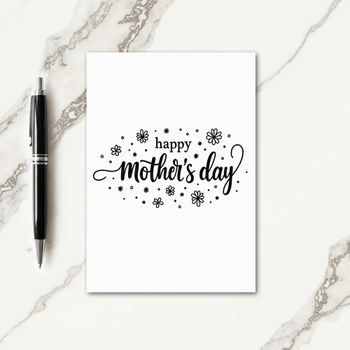 Delicate Mothers Day Script Card
