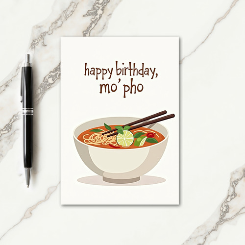 Delicious Birthday Noodle Bowl Card