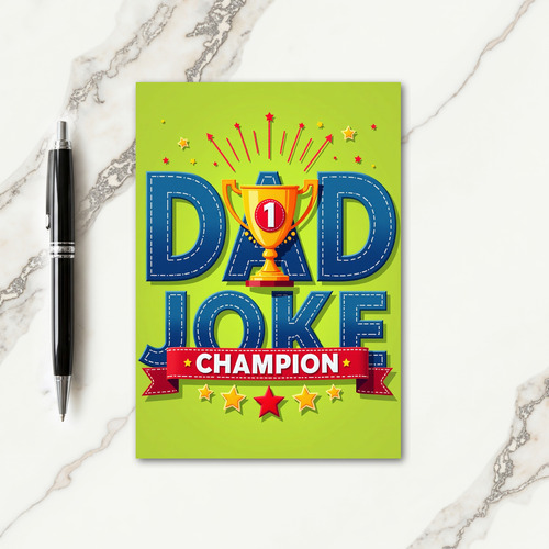 Denim Best Dad Award Card