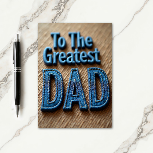 Denim Best Dads Day Card