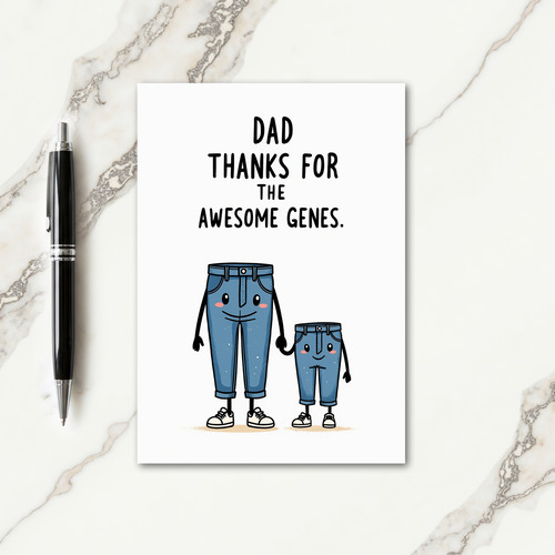 Denim Dads Awesome Genes Day Card