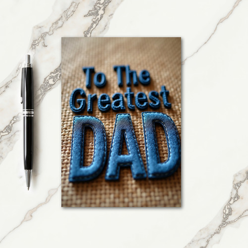 Denim Dads Day Fabric Card