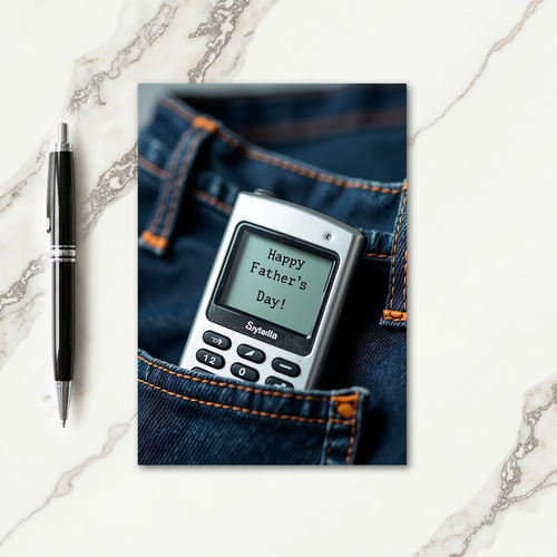 Denim Pocket Fathers Day Card