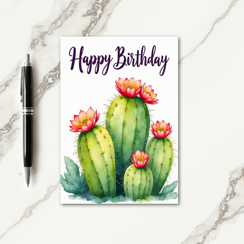 Desert Bloom Birthday Card