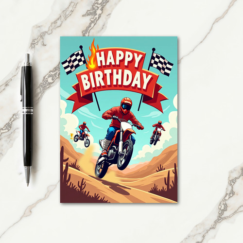 Desert Jump Birthday Card