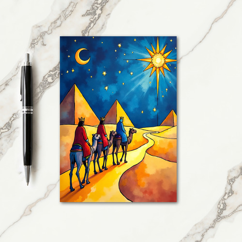Desert Night Christmas Card