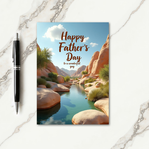 Desert Oasis Fathers Day Card