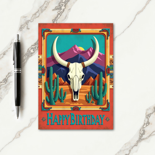 Desert Scene Birthday Card