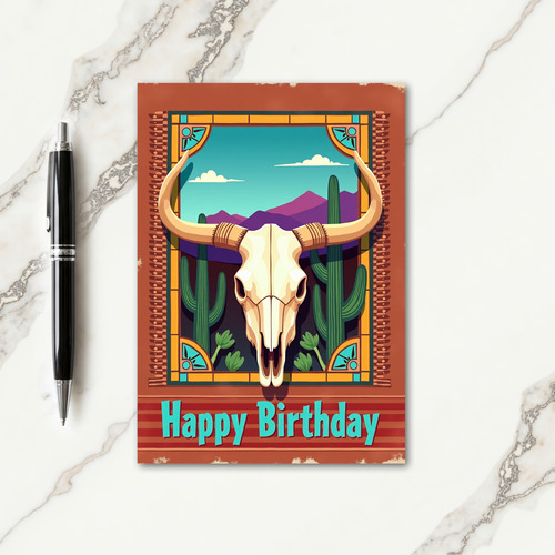 Desert Skull Birthday Card