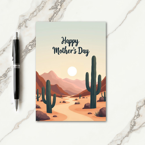 Desert Sunrise Mothers Day Card