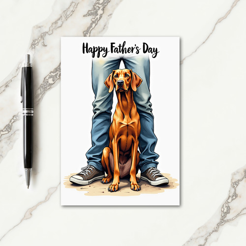 Devoted Fathers Day Dog Art Card