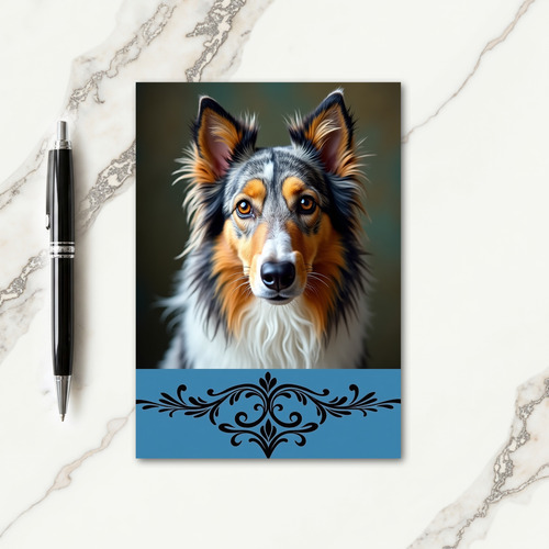 Devoted Fathers Day Dog Portrait Card