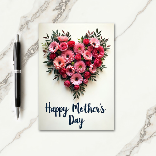 Devoted Floral Heart Card