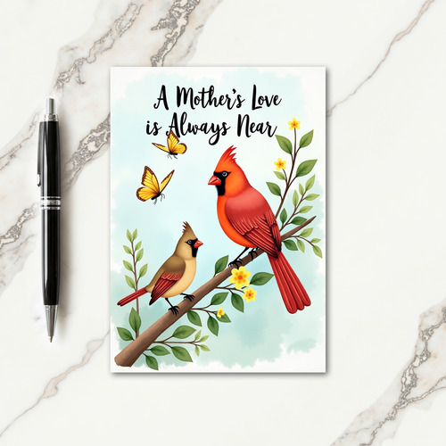 Diagonal Birds Mothers Love Card