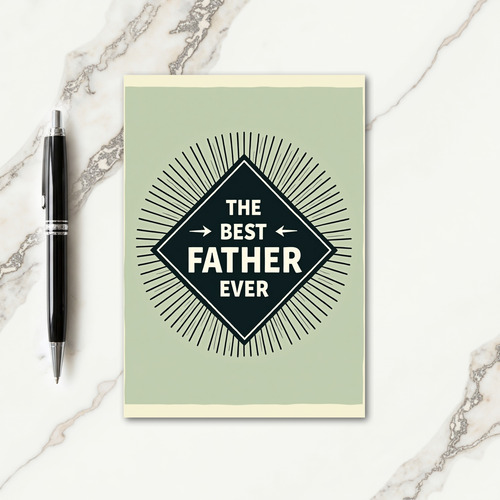 Diamond Best Father Ever Card