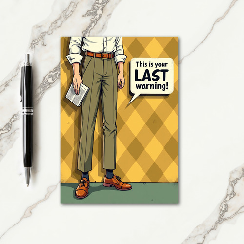 Diamond Fathers Day Warning Card