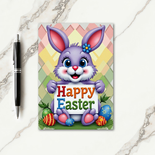 Diamond Pattern Easter Card