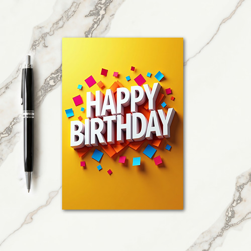 Dimensional Birthday Card