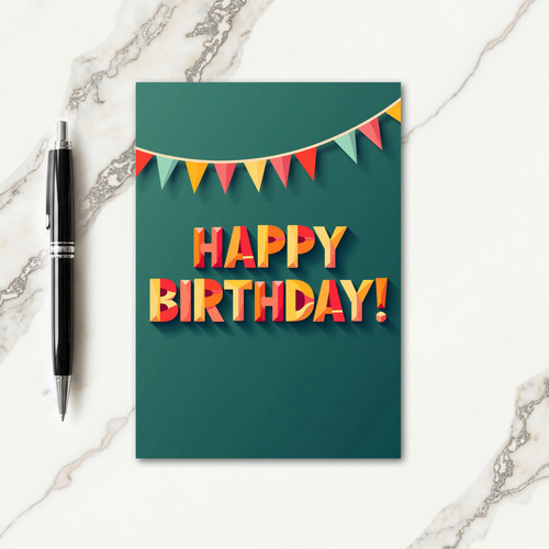 Dimensional Birthday Text Card