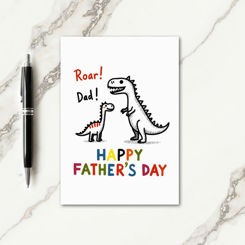 Dino Sweet Fathers Day Card