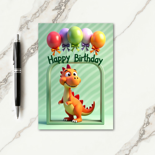 Dinosaur Pal Birthday Card