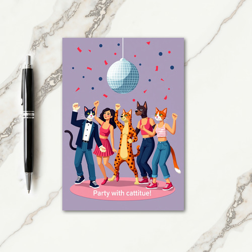 Disco Party Birthday Card