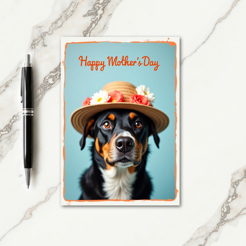 Distressed Border Dog Card
