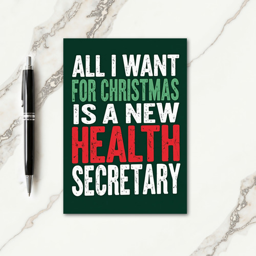 Health Secretary Christmas Card