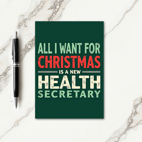 New Health Secretary Card