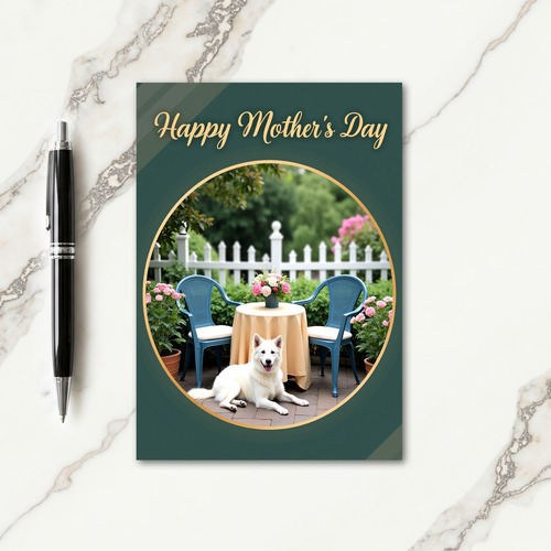 Dog And Flowers Mothers Day Card