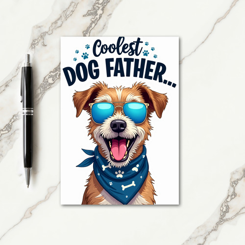 Dog Aviator Shades Fathers Day Card
