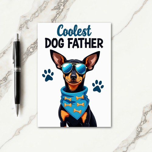 Dog Aviator Sweet Fathers Day Card