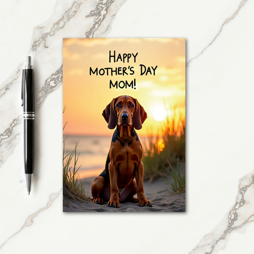 Dog Beach Mothers Day Greeting Card