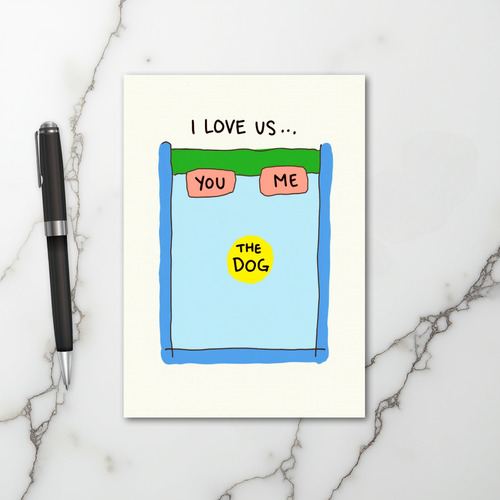 Dog Bed Hog Love Card