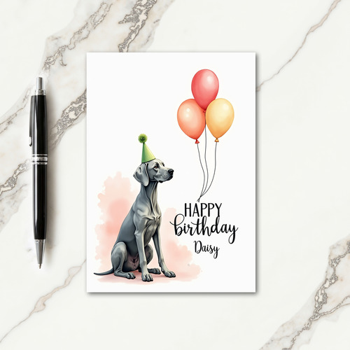 Dog Birthday Illustration Card
