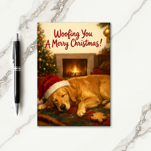 Dog Christmas Wishes Card