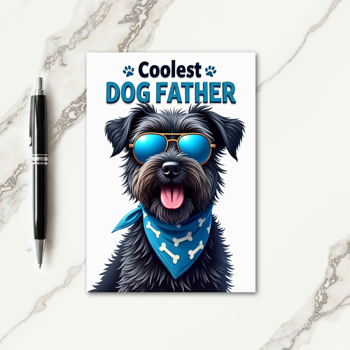 Dog Dad Aviator Fathers Day Card