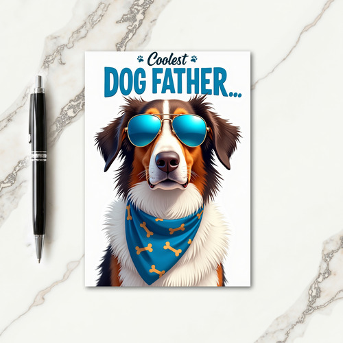 Dog Dad Aviator Style Card