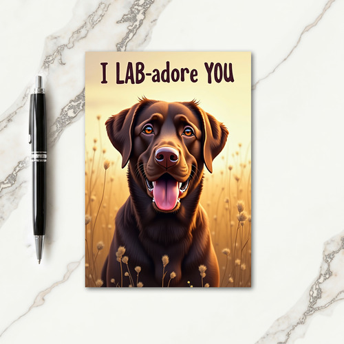 Dog Devotion Fathers Day Card
