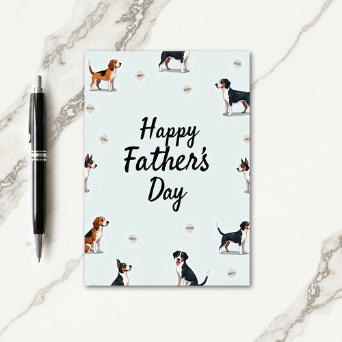 Dog Family Fathers Day Card