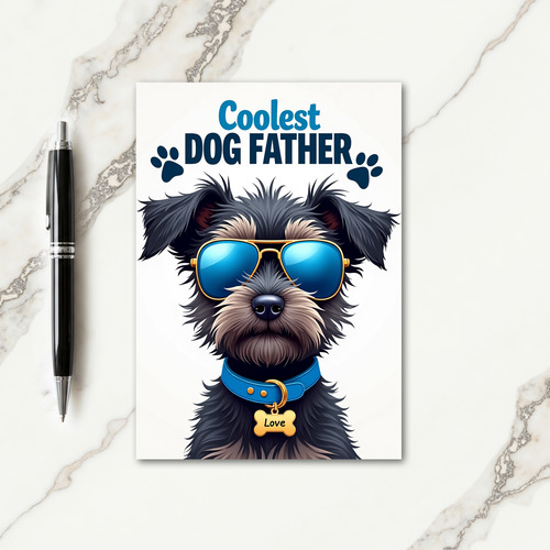 Dog Father Aviator Shades Card