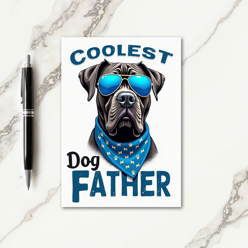 Dog Father Aviator Sweet Card