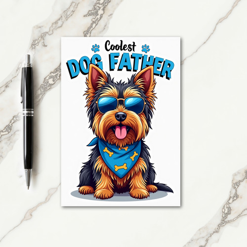 Dog Father Blue Shades Card