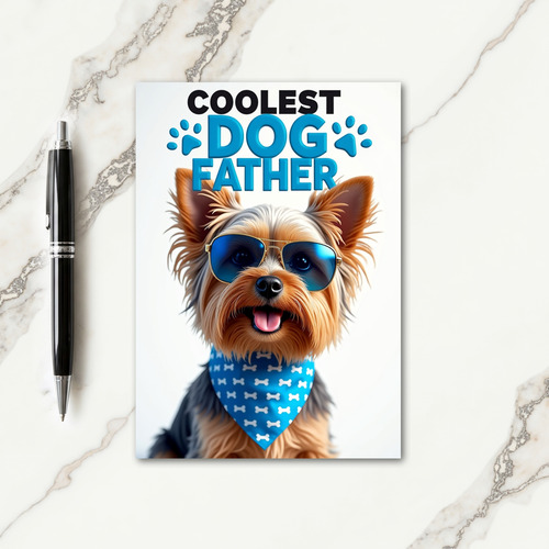 Dog Father Happy Day Aviator Card